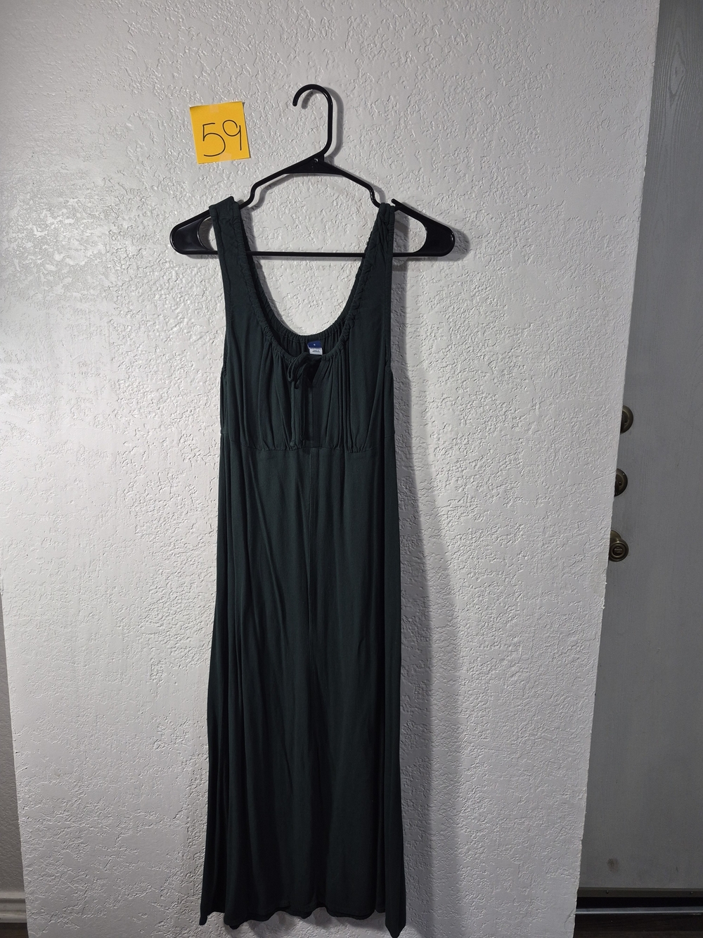 Old Navy Dark Green Sleeveless Maxi Dress with Scoop Neck